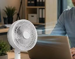 Kompakt Mini Fan Otomatik Salınımlı Sessiz Masaüstü Vantilatör — %25 İndirim | Amazon TR Fırsatı