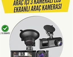 TA-01 3 Kameralı 1080P Araç Kamerası Siyah — %25 İndirim | Amazon TR Fırsatı