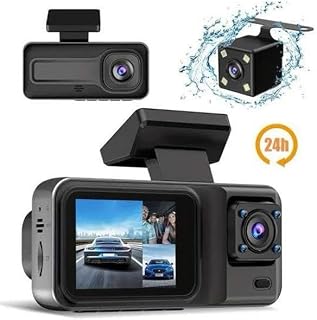 1080P 3 Lensli WİFİ Araç İçi Kameralı Ekran DVR Kaydedici Gece Görüşlü