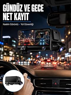 Çift Lens Araç Güvenlik Kamerası G Sensörlü Full HD Yeni Nesil