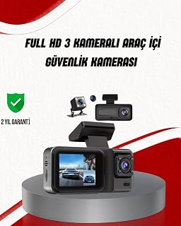 Ön Arka ve İç Kamera DashCam 360° Kapsamlı Full HD Araç Güvenlik Sistemi