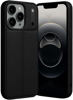 ZİRVE TREND iPhone 18 Pro ile Uyumlu Kılıf Deri Görünümlü Lüks Auto Focus 18 Pro için kılıf Silikon Siyah