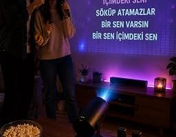 3ü 1 Arada Karaoke ve Projeksiyon Sistemi Çift Mikrofon Destekli — %34 İndirim | Amazon TR Fırsatı