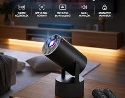 Akıllı Projeksiyon Cihazı Karaoke Mikrofonlu 1080P Android Yeni Nesil — %34 İndirim | Amazon TR Fırsatı