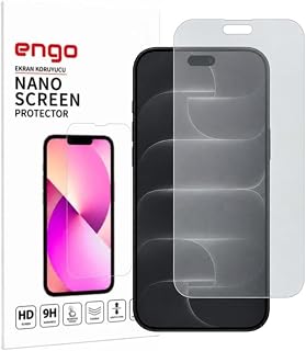 Apple iPhone 18 Pro İle Uyumlu Mat Ekran Koruyucu A3714 Yansıma Ve Parlama Önleyici Mat Yüzey, Parmak İzi Bırakmayan 9H Kırılmaz Esnek Nano Cam