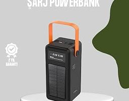 80000 mAh Solar Powerbank Göstergeli Fenerli Hızlı Şarj Taşınabilir Şarj Cihazı — %30 İndirim | Amazon TR Fırsatı
