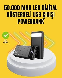 Profesyonel 50.000 mAh Powerbank – Aynı Anda Birden Fazla Cihaz Şarj Eden Dayanıklı ve Güvenli Taşınabilir Şarj Cihazı