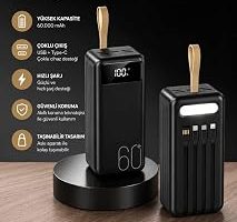 Powerbank 60.000 MAH 4 Portlu Uzun Şarj Süreli Dijital Göstergeli — %29 İndirim | Amazon TR Fırsatı