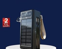 Güneş Panelli Powerbank LED Işıklı Taşınabilir Şarj Cihazı — %28 İndirim | Amazon TR Fırsatı
