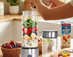 Taşınabilir Cam Blender 450 ml 350 ml Çift Hazneli Smoothie Blender — %30 İndirim | Amazon TR Fırsatı