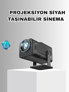 Taşınabilir Akıllı Projeksiyon HDMI USB Uyumlu Oyun Destekli Kompakt