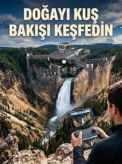 GPS Konumlandırmalı Çift Kameralı Drone Canlı Görüntü Aktarımlı