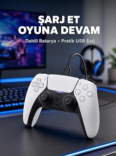 Kablosuz Oyun Kolu PS5 ile Uyumlu Ergonomik Tasarım ve Hassas Kontrol Yeni Nesil