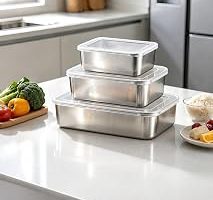 3 Adet Set 304 Çelik Yemek Meyve Et Buzdolabı Beslenme Saklama Kabı mt323 — %33 İndirim | Amazon TR Fırsatı