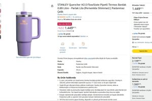 STANLEY Quencher H2.0 FlowState Pipetli Termos Bardak 0.89 Litre – Parlak Lila (Periwinkle Shimmer) | Paslanmaz Çelik