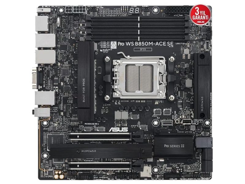 🛍️ ASUS PRO WS B850M ACE SE AMD AM5 mATX Anakart