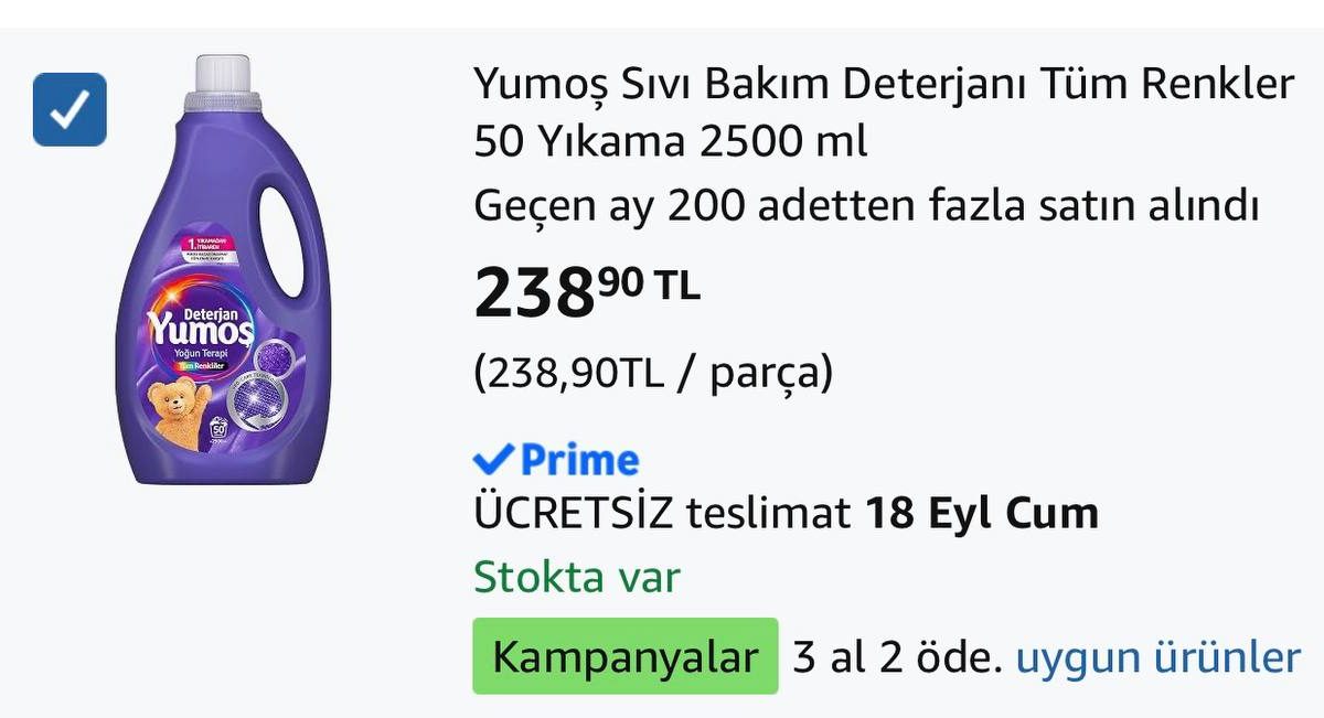 Yumoş Sıvı Bakım Deterjanı 2.500 ml Tüm Renkler