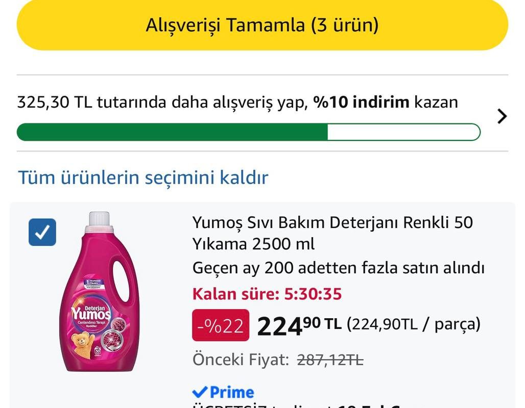 Yumoş Sıvı Bakım Deterjanı Renkliler 2.500 ml