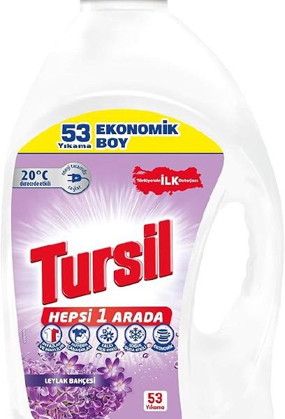 🚨 Tursil Komple Çözüm Leylak Bahçesi 53 Yıkama Sıvı Çamaşır Deterjanı Ekonomik Boy 1 x 3440 ml