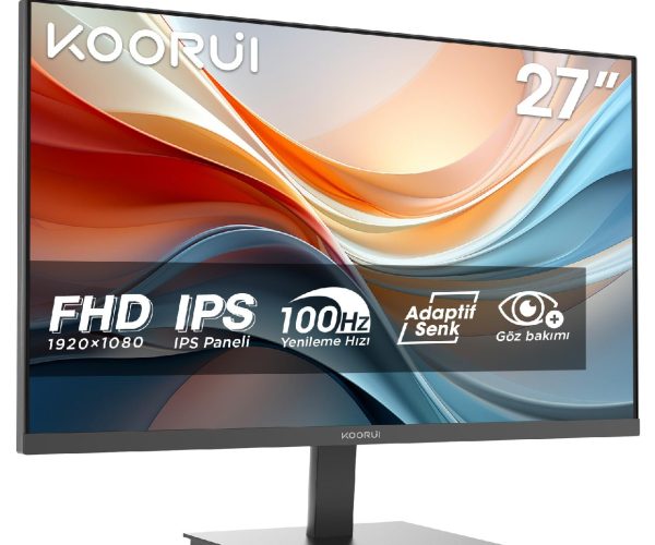 🚨 KOORUI E2711F 27 inç Monitör Full HD, 100 Hz, 5ms, Göz Konforu, sRGB%99 Farbumfangs, (1920 x 1080, HDMI, VGA, Neigbar, VESA 75×75)