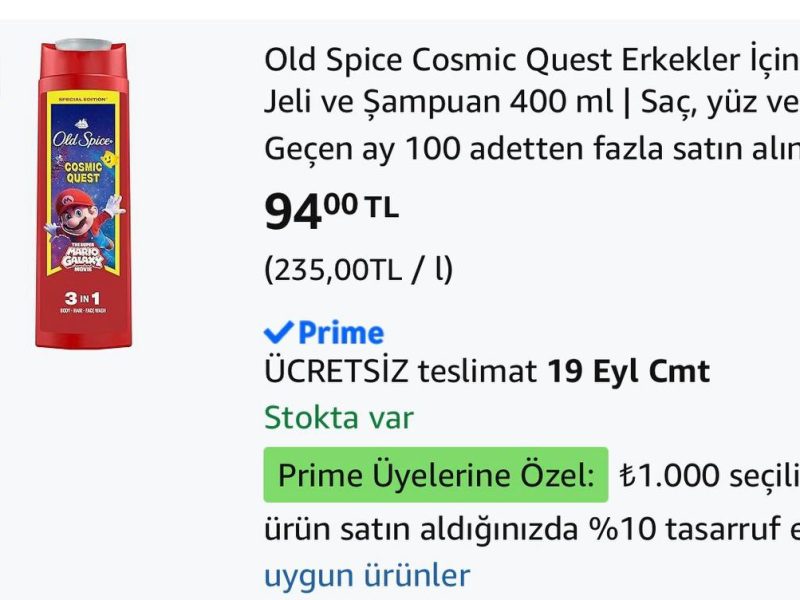 Old Spice Cosmic Quest 400 ml Erkekler için Duş Jeli ve Şampuan