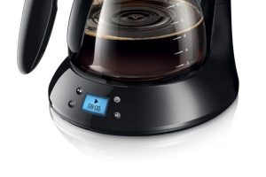 Philips Filtre Kahve Makinesi, 1,2 Lt Kapasite, Otomatik Kapanma, Cam Demlikli, Kolay Doldurma, Zamanlayıcı, Siyah ve Metal, HD7459/20
