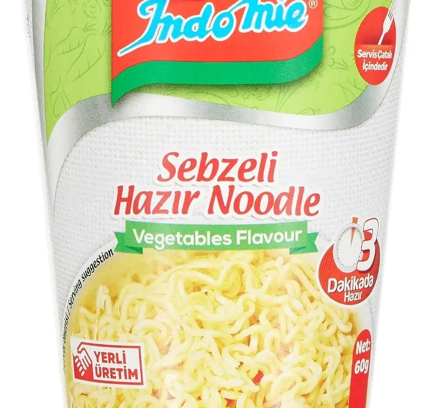 Indomie Bardak Sebzeli Noodle Koli 24’lü (60 Gr x 24 Adet)
