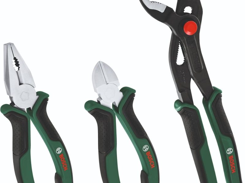 Bosch Home and Garden Pense Seti 3 Parça Premium (Pense, Yan Keski, Boru Anahtarı)