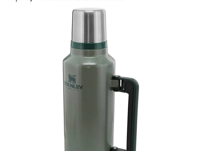 STANLEY Classic Legendary Vakumlu Termos 1.9 Litre – Yeşil (Hammertone Green) | Paslanmaz Çelik