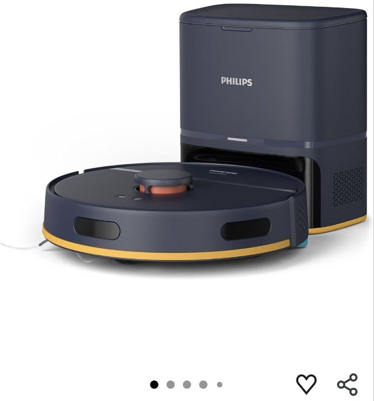 Philips 2000 Serisi Robot Süpürge – Tek Seferde Süpürür ve Siler, 6000 Pa Emiş Gücü, LDS Navigasyon, Kompakt Otomatik Boşaltma, HomeRun Uygulamasıyla Kontrol (XU2100/15)