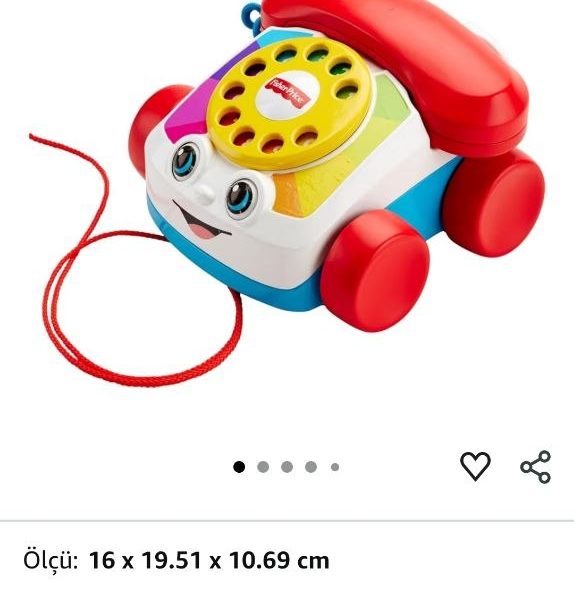 Fisher-Price® Geveze Telefon | Döner Kadranlı Telefon Simgesi Yapın, Tekerlekli Tekerlekler, Yürüyüş Oyunu 1 Yaş ve Üzeri Çocuklar için
