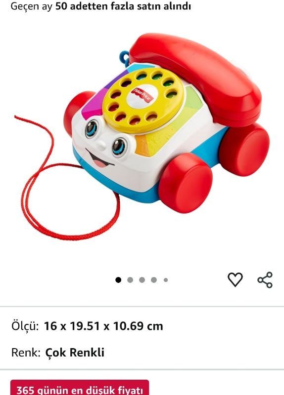 Fisher-Price® Geveze Telefon | Döner Kadranlı Telefon Simgesi Yapın, Tekerlekli Tekerlekler, Yürüyüş Oyunu 1 Yaş ve Üzeri Çocuklar için