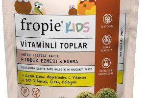 Fropie Kids Vitamin Topları – Antep Fıstığı Kaplı & Fındık Ezmeli 80 gr