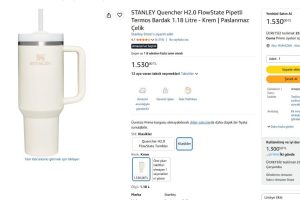 STANLEY Quencher H2.0 FlowState Pipetli Termos Bardak 1.18 Litre – Krem | Paslanmaz Çelik