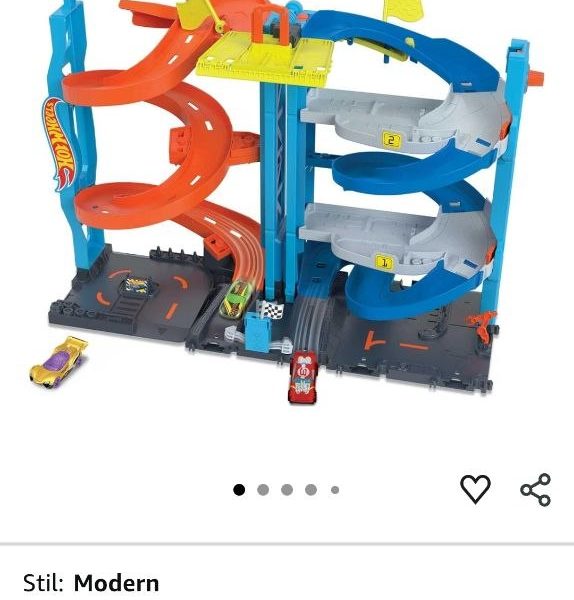 Hot Wheels®️ Heyecanlı Yarış Kulesi | Araç ve parça seti ölçekli 1:64, 2 oyun modu, tek veya çift yarış, HKX43