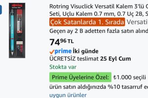 Rotring 3’lü Okul Seti; Uçlu Kalem, Silgi, Uç