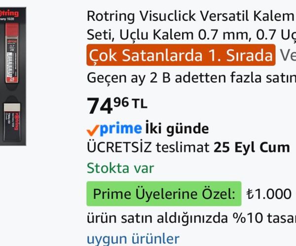 Rotring 3’lü Okul Seti; Uçlu Kalem, Silgi, Uç