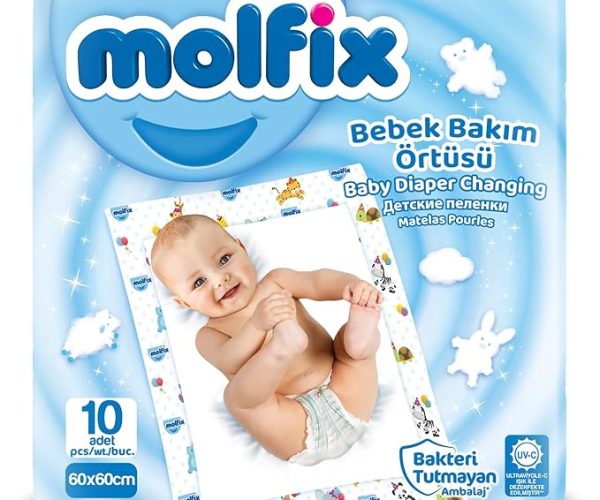 🚨 Molfix Bebek Bakım Örtüsü 10’lu 60×60