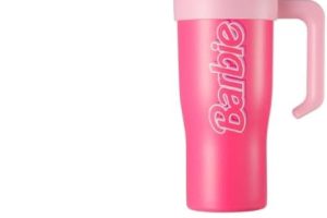 🚨 Miniso Barbie Lisanslı Pipetli Tutacaklı Termos 1600ml — %10 İndirim
