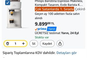Philips Baristina Espresso Makinesi, Kompakt Tasarım, Evde Barista Kalitesinde Espresso, 16 Bar Basınç, BAR300/03