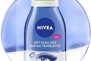 NIVEA Çift Fazlı Göz Makyaj Temizleyici 125 ml,Biotin,Kirpik Bakımı,Suya Dayanıklı Maskara ve Makyaj