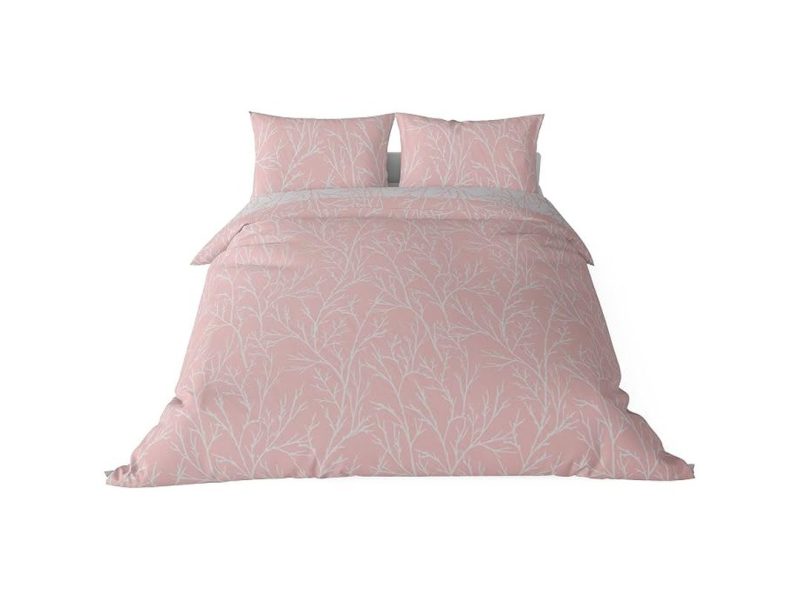 🛍️ Brielle Düz Pamuk Saten Nevresim Setleri, Pembe, King Size