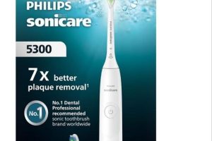 Philips Sonicare 5300 Şarjlı Diş Fırçası, 21 Gün Şarj, 7 kat plak temizliği, Basınç sensörü, 2 mod, Seyahat kabı, 2 başlık, Beyaz, HX7108/03