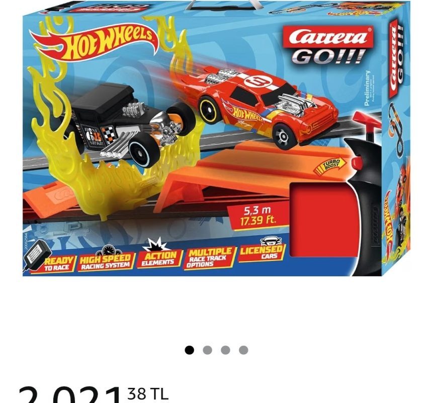 Carrera, GO Hot Wheels 5.3 m, Slot Araba