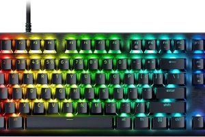 Razer Huntsman V3 X Tenkeyless (Mor Anahtar) – Espor için Optik Klavye – Sayısal Tuş Takımı Tasarımı Yok – Programlanabilir Tuşlar – RGB Teknolojili – QWERTY TR-Düzen | Siyah