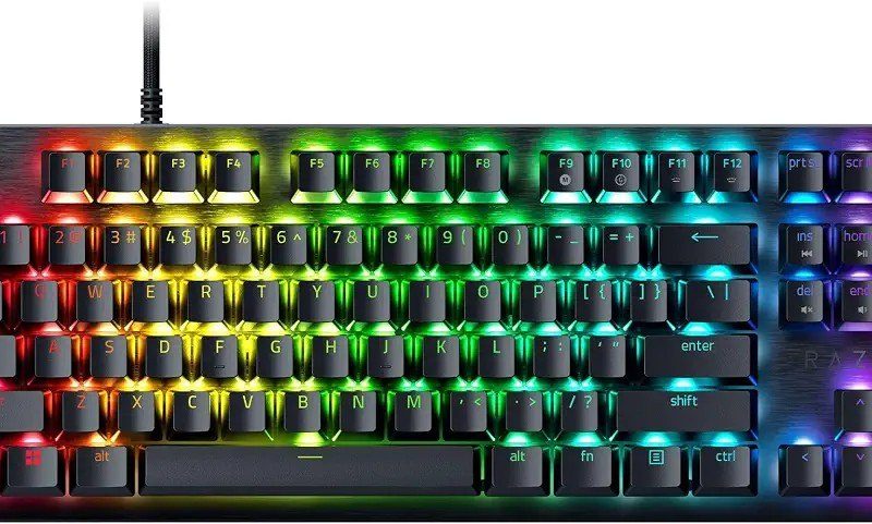 Razer Huntsman V3 X Tenkeyless (Mor Anahtar) – Espor için Optik Klavye – Sayısal Tuş Takımı Tasarımı Yok – Programlanabilir Tuşlar – RGB Teknolojili – QWERTY TR-Düzen | Siyah