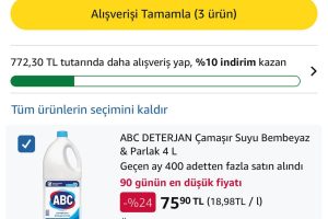 ABC Deterjan Çamaşır Suyu Bembeyaz & Parlak 4 Litre — %54 İndirim