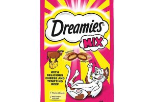 🚨 Dreamies Kuru Kedi Ödül Maması, Sığırlı ve Peynirli, 60 G — %50 İndirim
