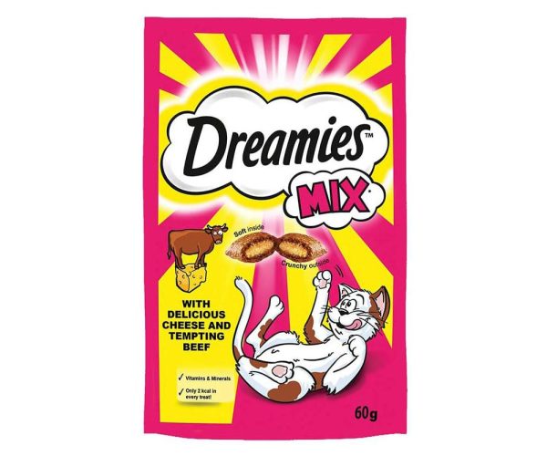 🚨 Dreamies Kuru Kedi Ödül Maması, Sığırlı ve Peynirli, 60 G — %50 İndirim