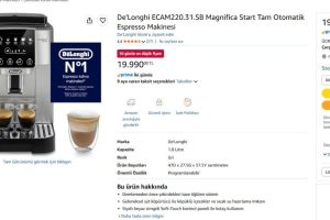 De’Longhi ECAM220.31.SB Magnifica Start Tam Otomatik Espresso Makinesi